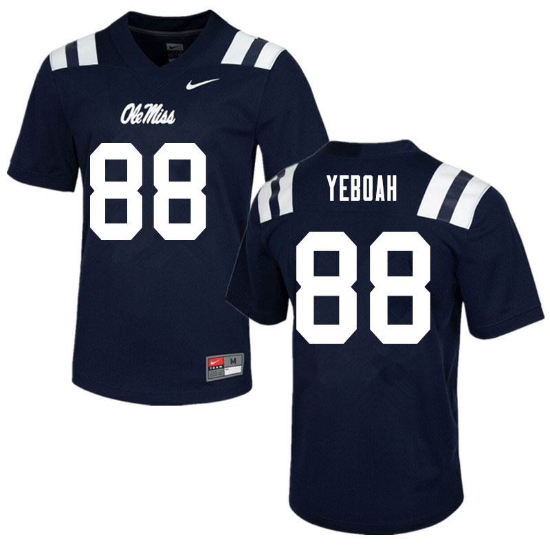 Men #88 Kenny Yeboah Ole Miss Rebels College Football Jerseys Sale-Navy